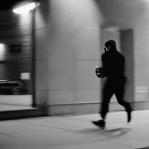 En la foto de ve un ladrón corriendo