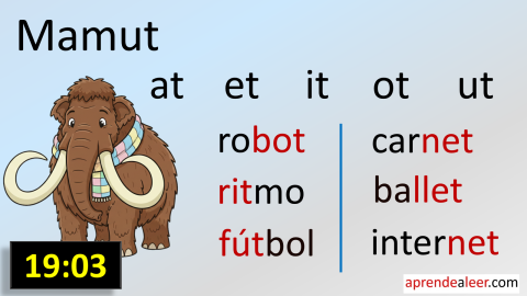 Sílabas at et it ot ut