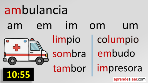 Sílabas am em im om um