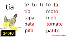 Sílabas ta te ti to tu