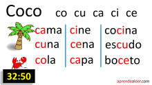 Sílabas ca ce ci co cu