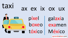 Sílabas con x