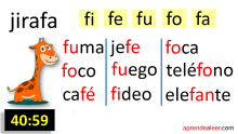 Sílabas fa fe fi fo fu