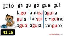 Sílabas ga gue gui go gu