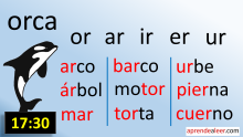 Sílabas ar er ir or ur