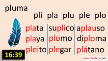 Sílabas pla ple pli plo plu