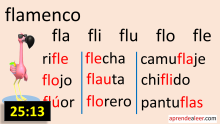 Sílabas fla fle fli flo flu