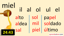 Sílabas al el il ol ul