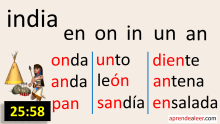 Sílabas an en in on un